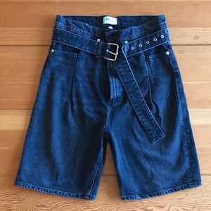 Agolde Black Denim Shorts